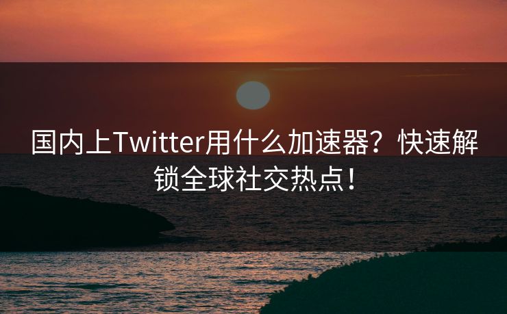 国内上Twitter用什么加速器？快速解锁全球社交热点！
