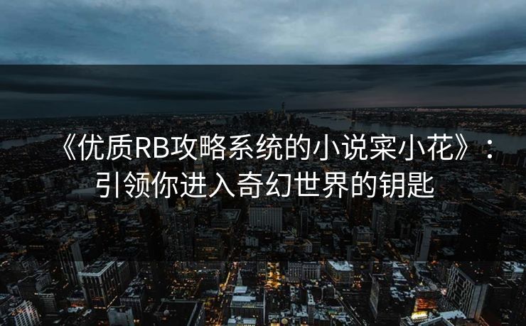 《优质RB攻略系统的小说寀小花》：引领你进入奇幻世界的钥匙
