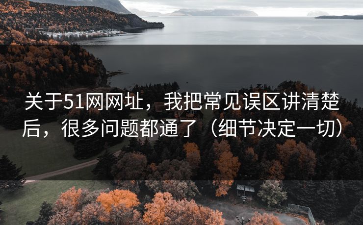 关于51网网址，我把常见误区讲清楚后，很多问题都通了（细节决定一切）